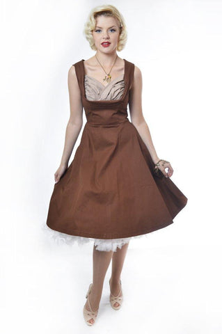 Lindy Bop Ophelia Chocolate Dress - HerSecretCloset.co.uk