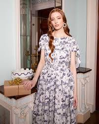 Lindy Bop Carissa' Porcelain Winter Toile Midi Dress - HerSecretCloset.co.uk