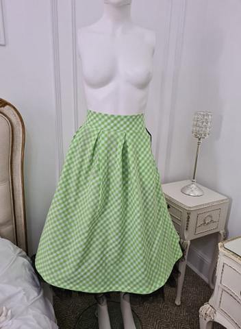 Lindy Bop Daniella Green 1950s Gingham Summer Skirt - HerSecretCloset.co.uk