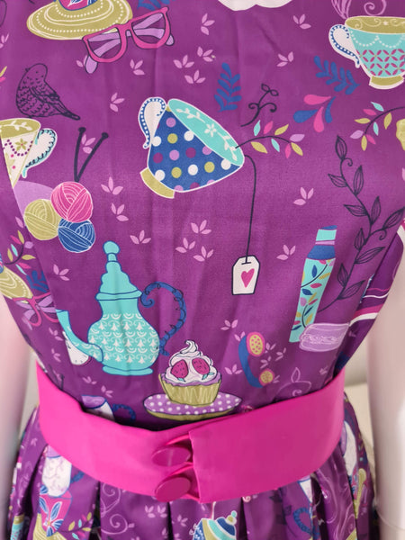 Lindy Bop - Lana Teacups Purple Dress - HerSecretCloset.co.uk