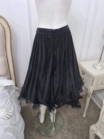Lindy Bop Pryia Black Velvet Skirt - HerSecretCloset.co.uk