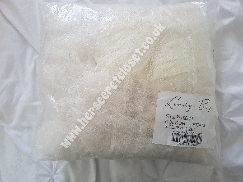 Lindy Bop Cream Tulle Petticoat Underskirt size 16-22 - HerSecretCloset.co.uk