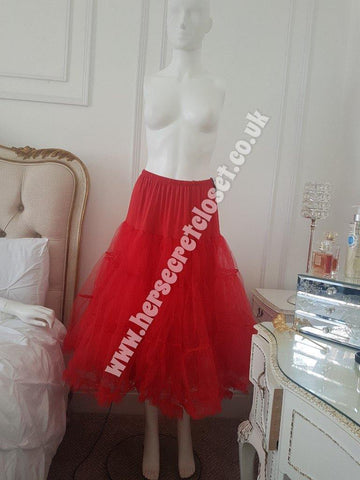 Lindy Bop Red Tulle Petticoat Underskirt size 8-14 - HerSecretCloset.co.uk