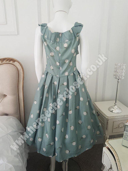 Lindy Bop Christie 1950s Style Swing Dress Holly Branch - HerSecretCloset.co.uk