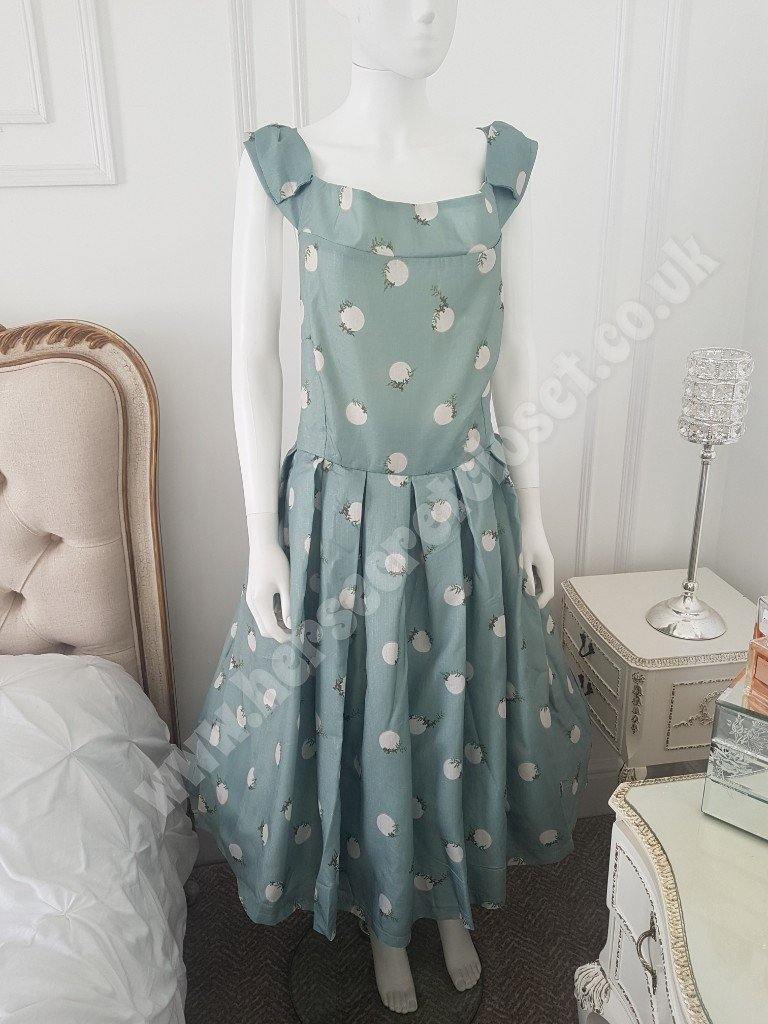 Lindy Bop Christie 1950s Style Swing Dress Holly Branch - HerSecretCloset.co.uk