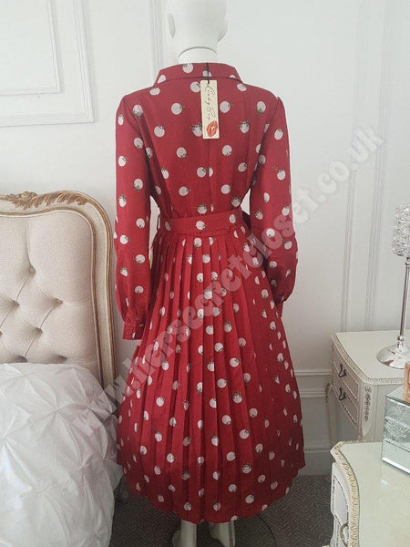 Lindy Bop Shannon Mistletoe Polka Fit and Flare Dress - HerSecretCloset.co.uk