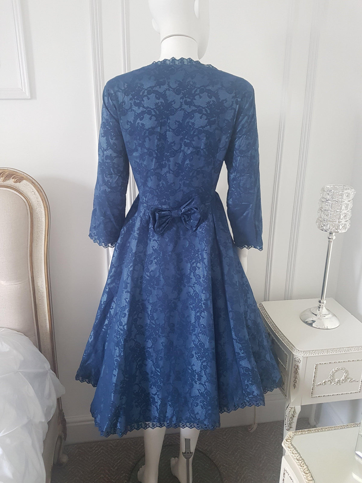 Lindy Bop Antoinette Vintage Long Sleeved Brocade Dress - HerSecretCloset.co.uk