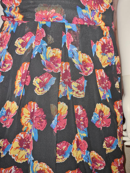 Lindy Bop Thea Black Flower Vintage Tea Dress - HerSecretCloset.co.uk