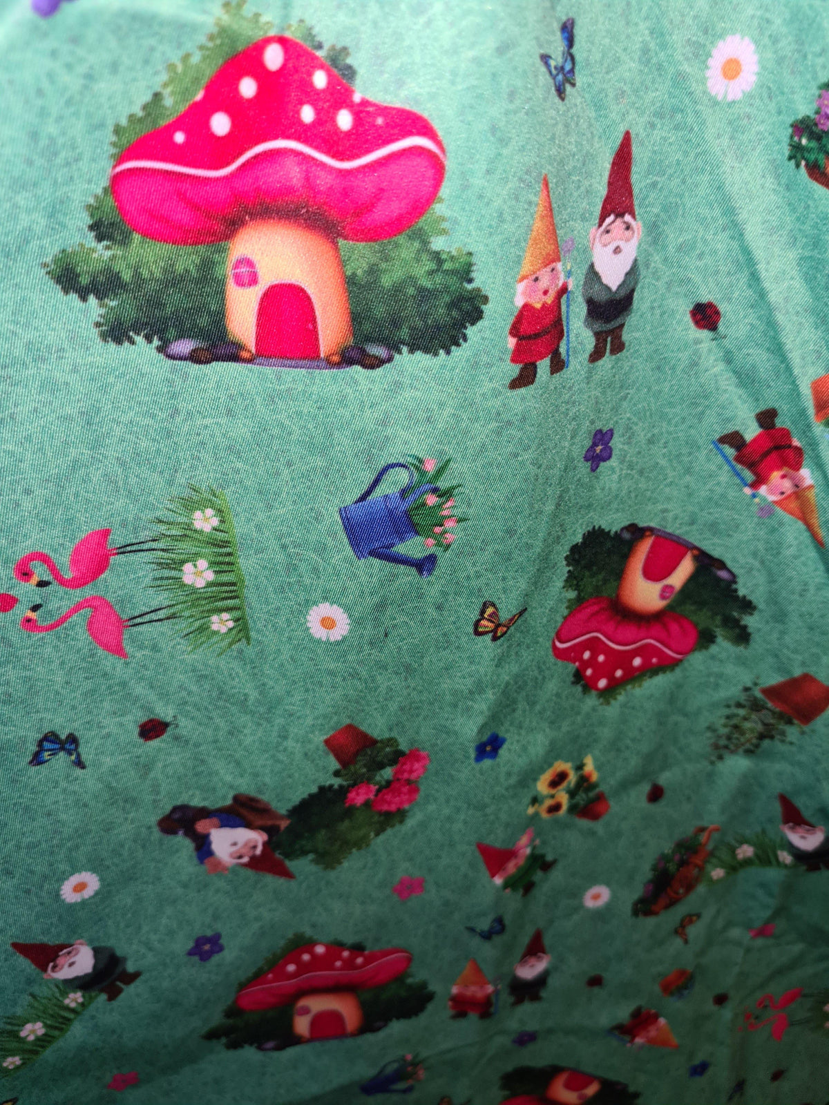 Lindy Bop 'Matilda' Green Gnome Print Shirt Dress - HerSecretCloset.co.uk