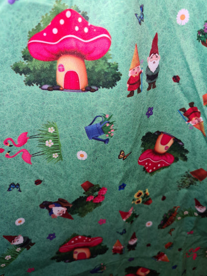 Lindy Bop 'Matilda' Green Gnome Print Shirt Dress - HerSecretCloset.co.uk