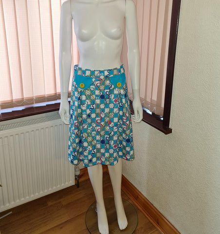 Kelly Vintage Retro Skirt Snakes and Ladders - HerSecretCloset.co.uk