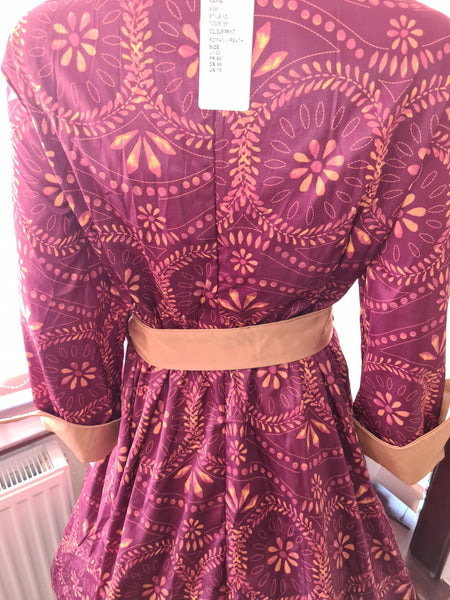 Lindy Bop Roman Wreath Print Swing Dress - HerSecretCloset.co.uk