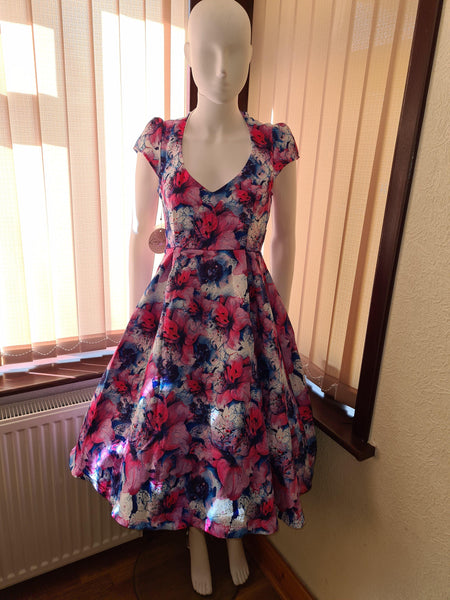 Lindy Bop Celestine Pink Lily Vintage Bridesmaid Dress - HerSecretCloset.co.uk