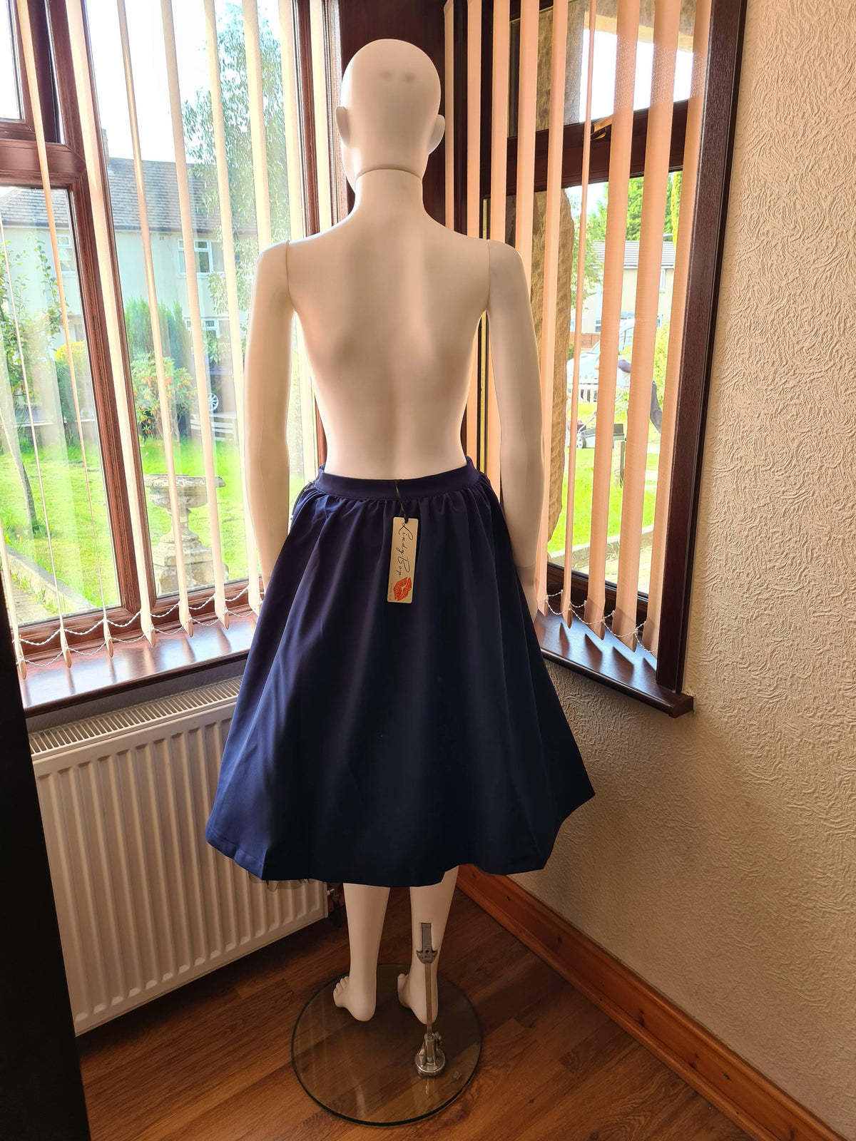 Lindy Bop Lovi Deep Blue Swing Skirt - HerSecretCloset.co.uk