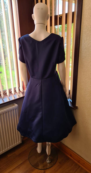 Lindy Bop Birdie Navy Swing Dress - HerSecretCloset.co.uk