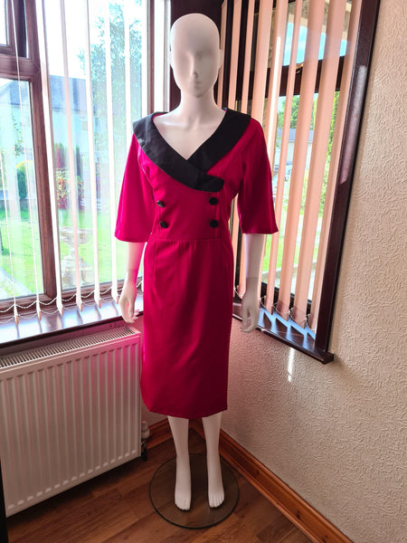 Lindy Bop Deanna Crimson 40s 50s Style Glamorous Dress - HerSecretCloset.co.uk