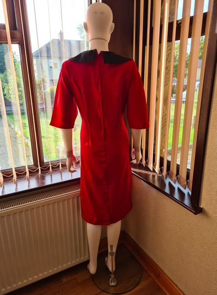 Lindy Bop Deanna Crimson 40s 50s Style Glamorous Dress - HerSecretCloset.co.uk