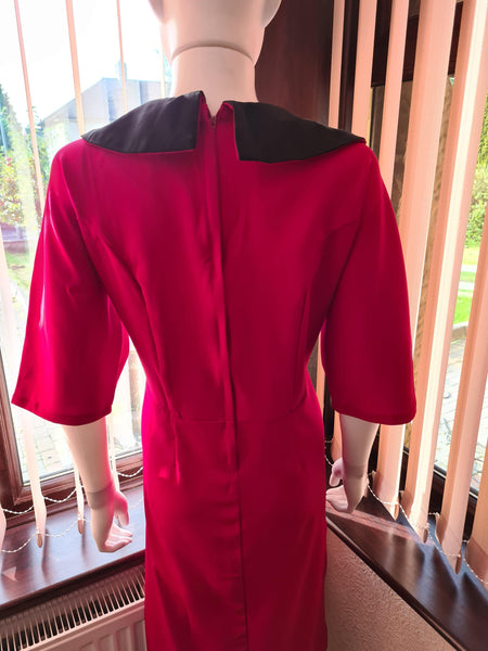 Lindy Bop Deanna Crimson 40s 50s Style Glamorous Dress - HerSecretCloset.co.uk