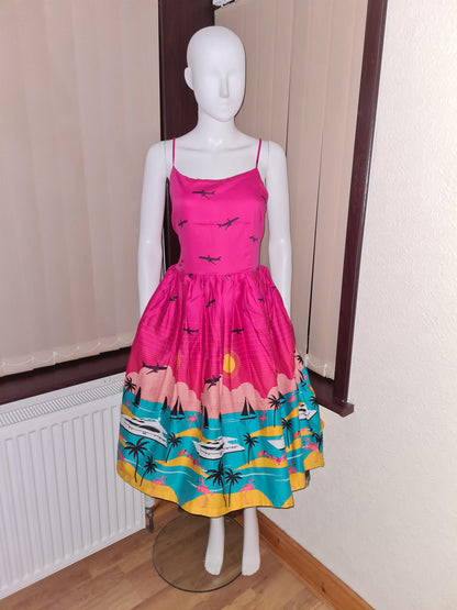 Lindy Bop Marlene Purple Yacht Dress - HerSecretCloset.co.uk