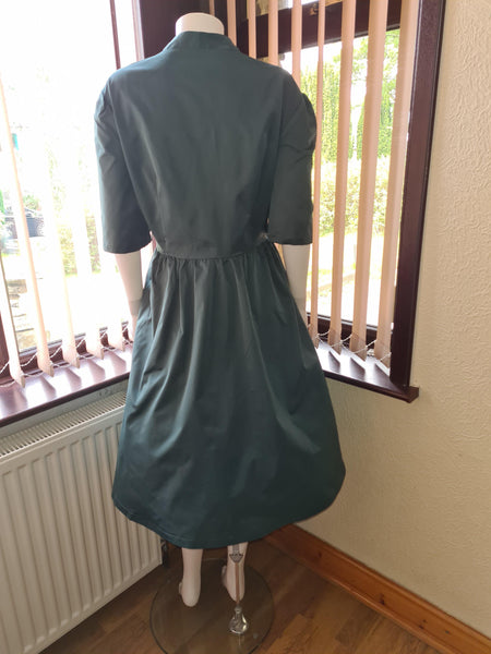 Lindy Bop 'Savannah' vintage inspired shirt dress with box pleated skirt section.  - HerSecretCloset.co.uk