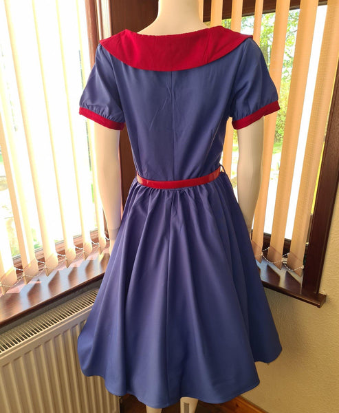 Lindy Bop Vintage 1950s Style Odette Blue Swing Evening Party Dress - HerSecretCloset.co.uk
