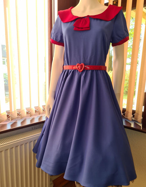 Lindy Bop Vintage 1950s Style Odette Blue Swing Evening Party Dress - HerSecretCloset.co.uk