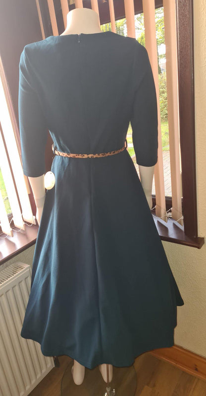 Lindy Bop Vicki Deep Teal Swing Dress - HerSecretCloset.co.uk