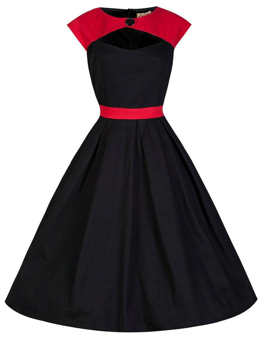 Lindy Bop Lottie 1950's Rockabilly Dress With Attached Bolero/Shrug Size 12