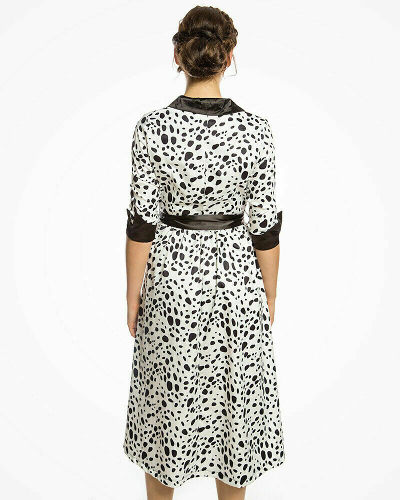 Lindy Bop 'Marisole' Dalmation Print Midi Swing Dress Cruella
