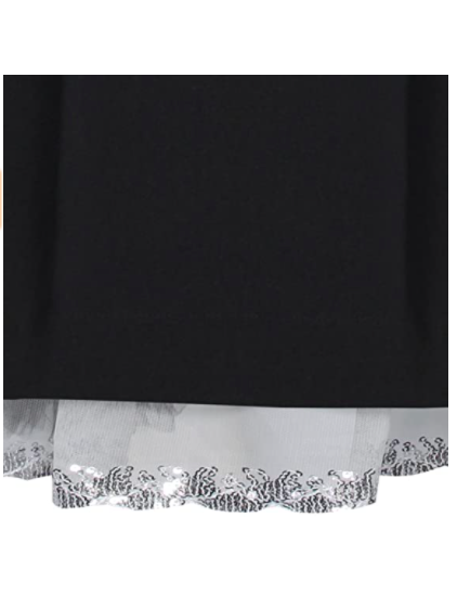 Lindy Bop Talia Sleeveless Dress - Black - Sequin Hem
