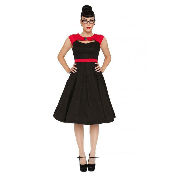 Lindy Bop Lottie 1950's Rockabilly Dress With Attached Bolero/Shrug Size 12 NEW