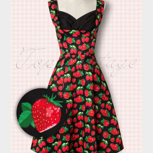 Lindy Bop Ophelia Vintage 50's Scrumptious Berries Print Swing Dress –  HerSecretCloset.co.uk