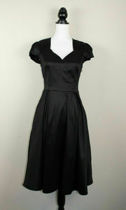 Lindy Bop Celestine Black Sweetheart Neckline Evening Swing Dress