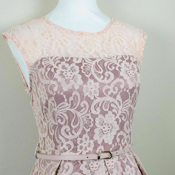 Lindy Bop Aleena Peach Lace Vintage Wedding Bridesmaid Dress