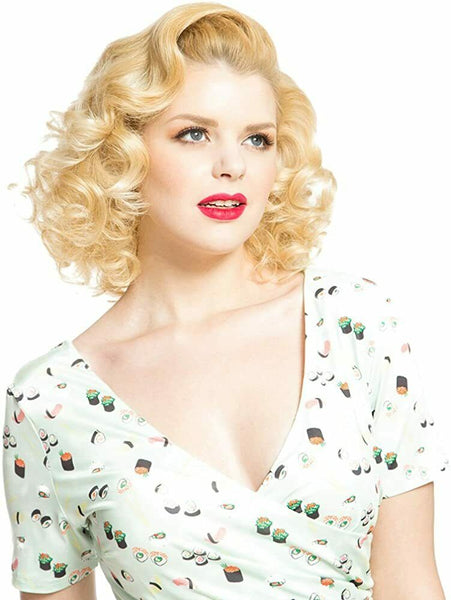 Lindy Bop Clarice' Mint Green Sushi Print Playsuit