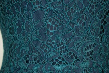 Lindy Bop Demi Navy Green Lace Vintage 1950s Flared Swing Dress