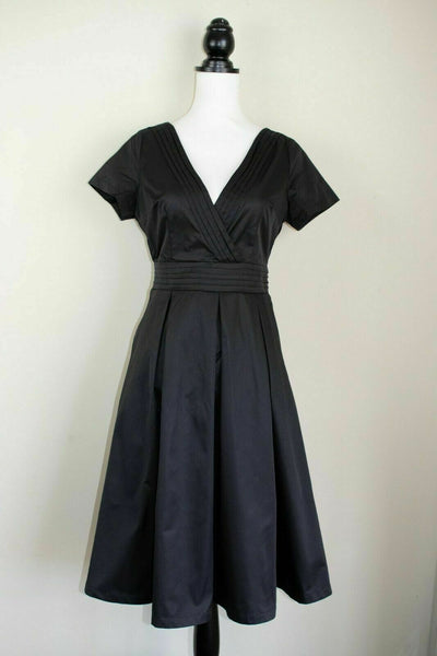 Lindy Bop Darcy Black Box Pleated & Darted Formal Swing Dress