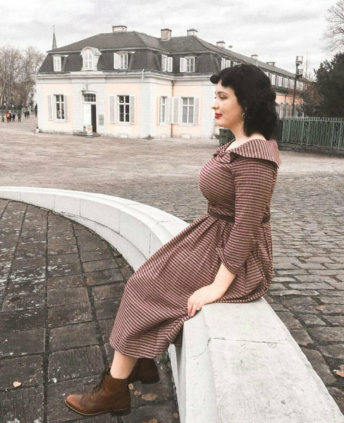 Lindy Bop Noemi Merlott Check Dress