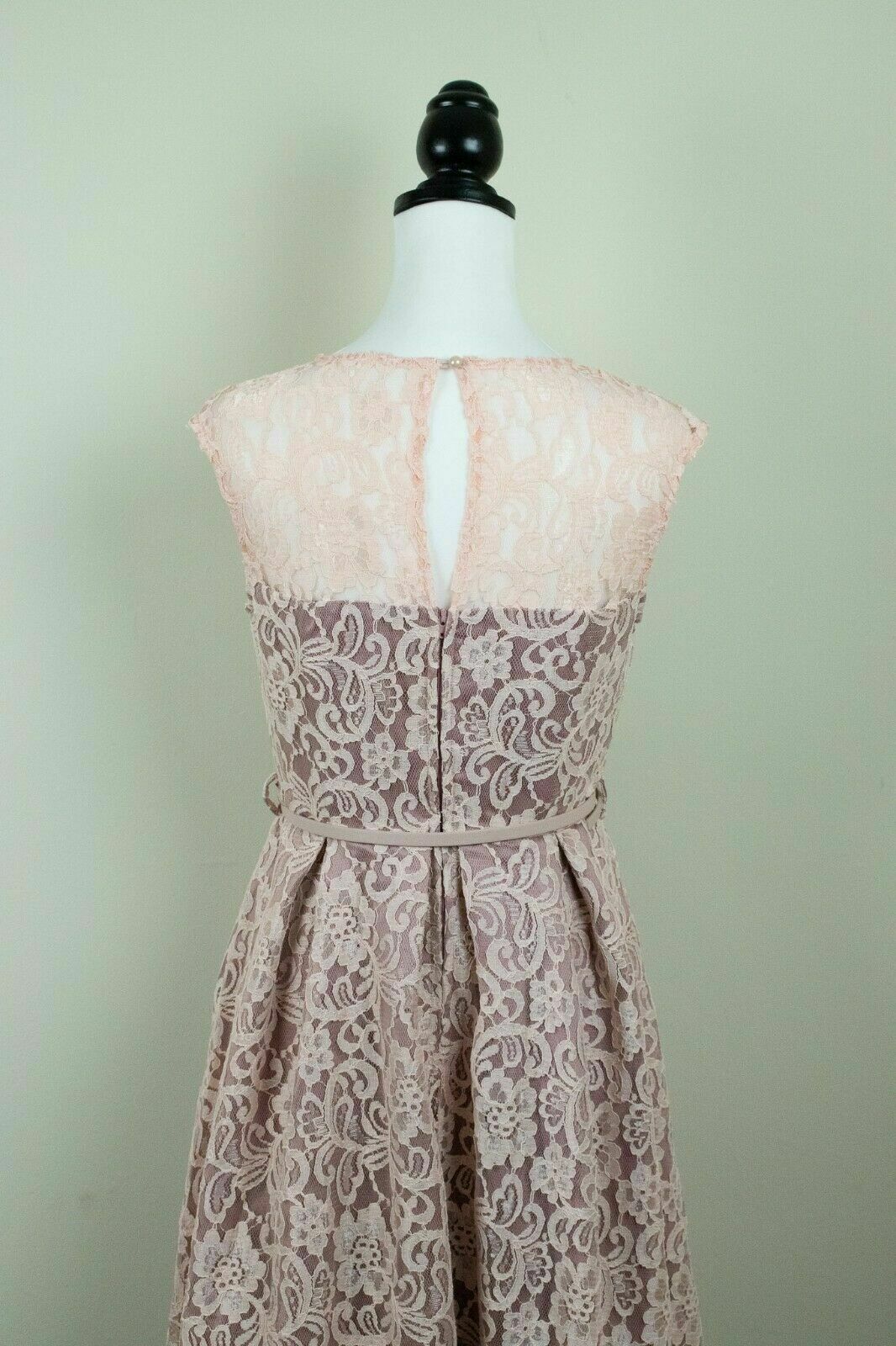 Lindy Bop Aleena Peach Lace Vintage Wedding Bridesmaid Dress