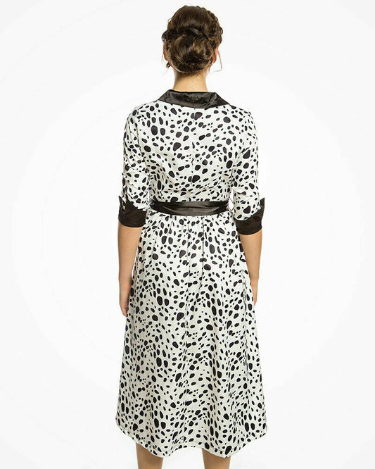 Lindy Bop 'Marisole' Dalmation Print Midi Swing Dress Cruella