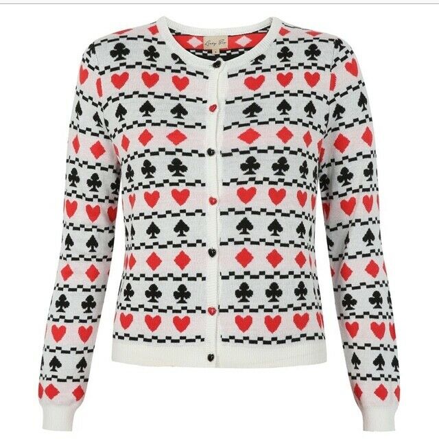 Lindy Bop Knaves Cardi Suits Poker Cardigan
