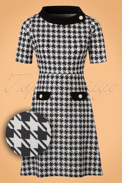 Ladies Lindy Bop Monica Houndstooth Dress RARE ]