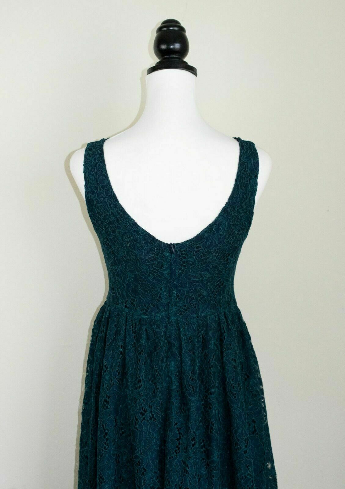 Lindy Bop Demi Navy Green Lace Vintage 1950s Flared Swing Dress