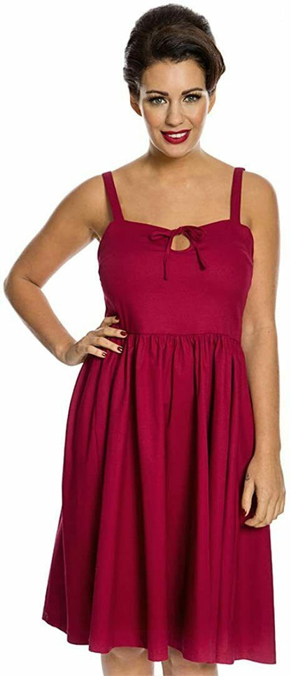Lindy Bop Libby Dark Red Swing Dress and Bolero Set