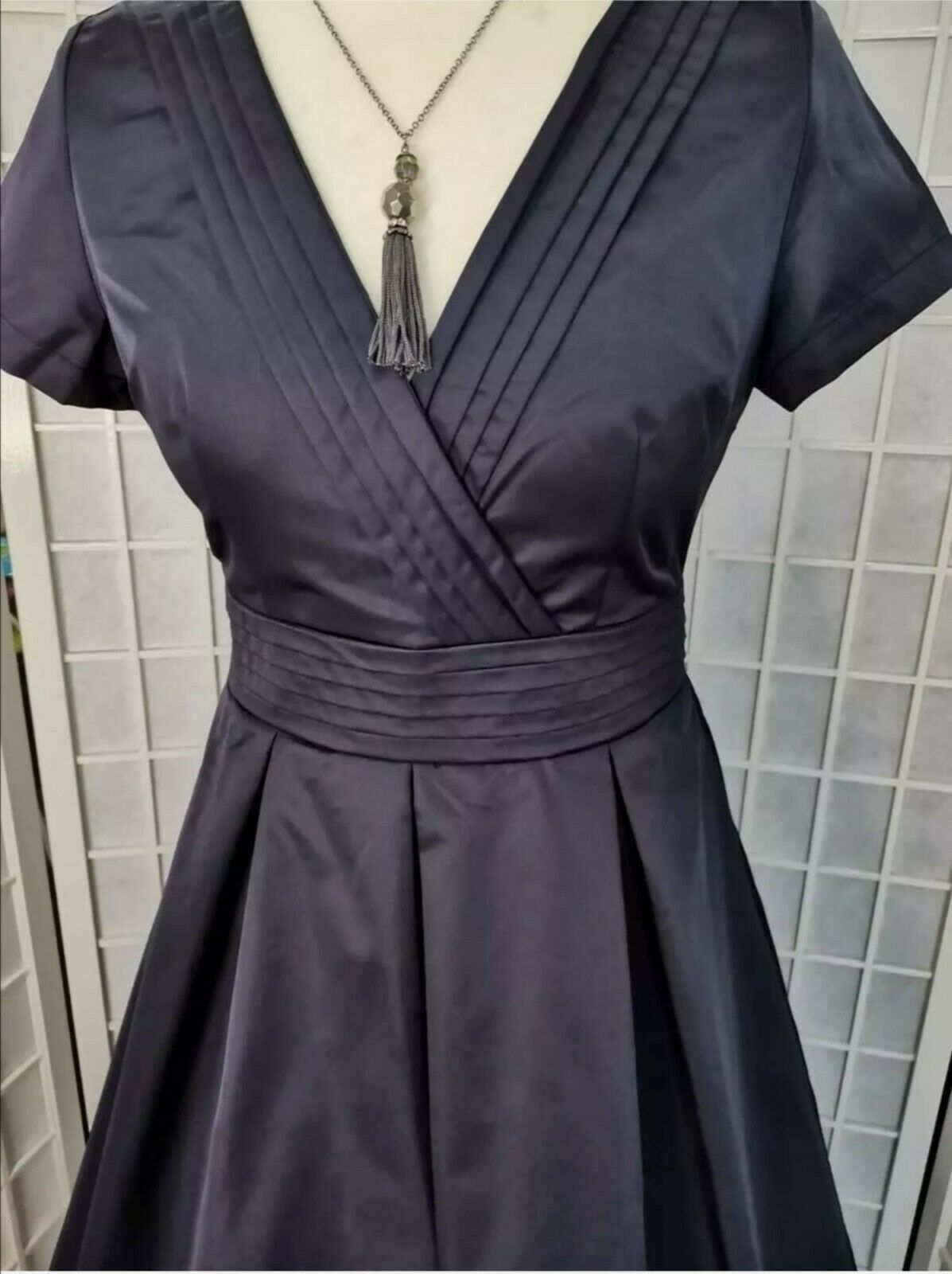 Lindy Bop Darcy Black Box Pleated & Darted Formal Swing Dress