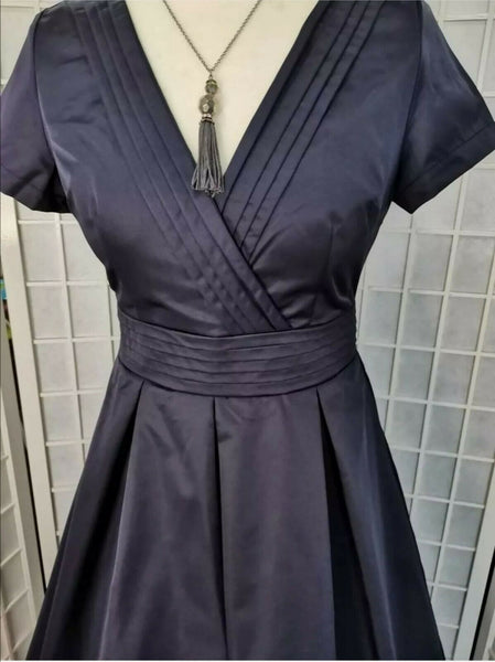 Lindy Bop Darcy Black Box Pleated & Darted Formal Swing Dress