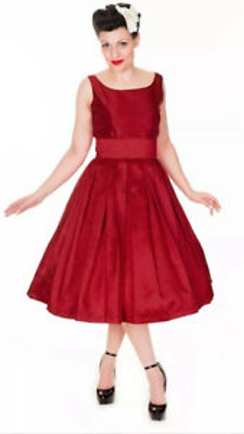 Lindy Bop ‘Lana’ Red 1950s inspired Rockabilly/Retro Vintage Swing Dress