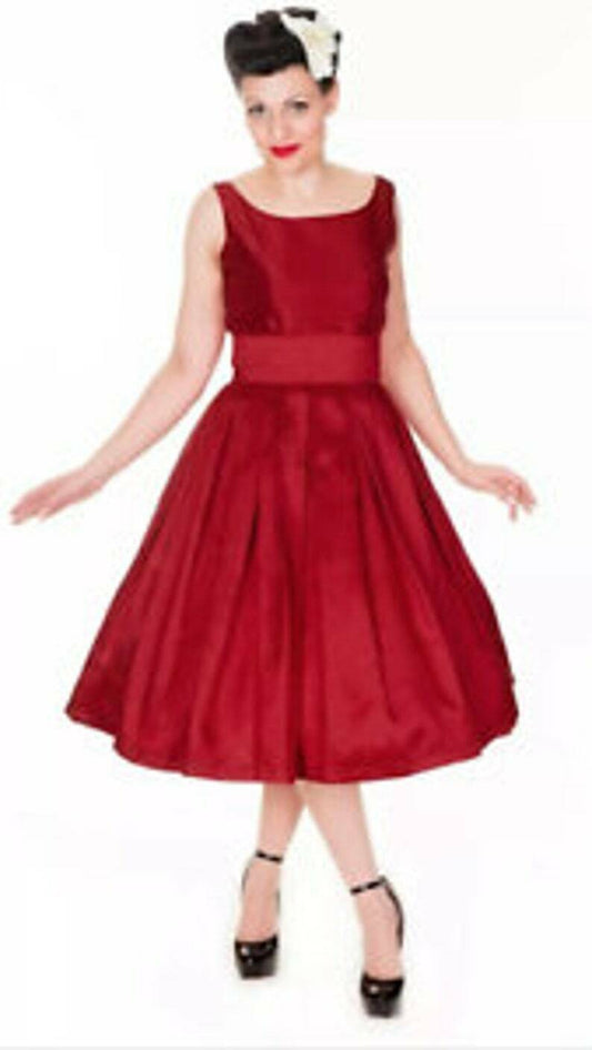 Lindy Bop ‘Lana’ Red 1950s inspired Rockabilly/Retro Vintage Swing Dress