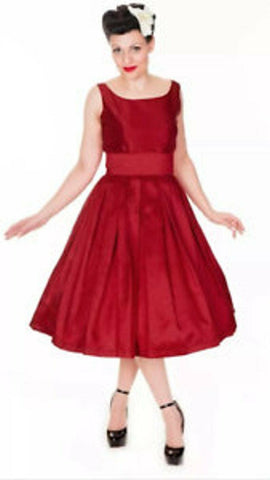 Lindy Bop ‘Lana’ Red 1950s inspired Rockabilly/Retro Vintage Swing Dress