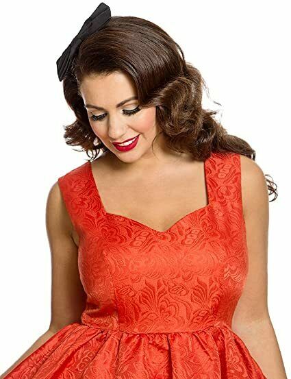 Lindy Bop Marcella Burnt Orange Dress Set With Jacket